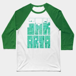 Jakarta, Indonesia City Map Typography - Watercolor Baseball T-Shirt